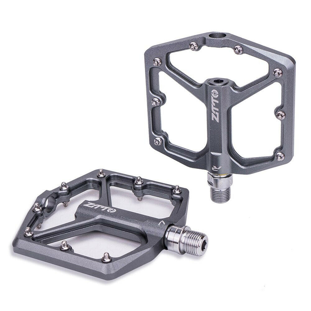 ZTTO MTB CNC Aluminum Alloy Ultralight Flat Pedal AM Enduro Bike Smooth Bearings 9/16 Thread Large Area For Gravel JT07-WAYBIKER