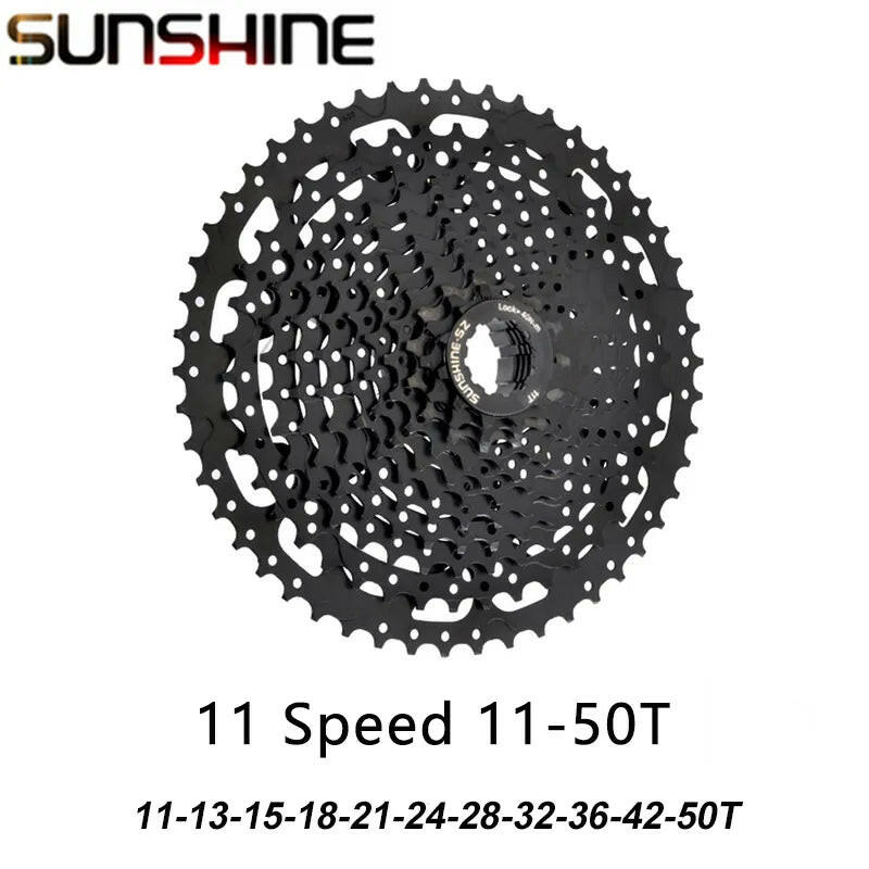 SUNSHINE Black Cassette 8S 9S 10S 11S 12S MTB Bike Road Bicycle Freewheel 11V 12V 42/46/50T 52T for M5100 M6100 SRAM HG Hub-WAYBIKER