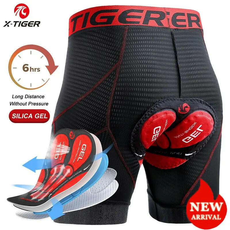 X-TIGER Cycling Shorts Breathable Mesh Cycling Underwear Gel Pad Shockproof MTB Bike Shorts Dropshipping Bicycle Underwear-WAYBIKER