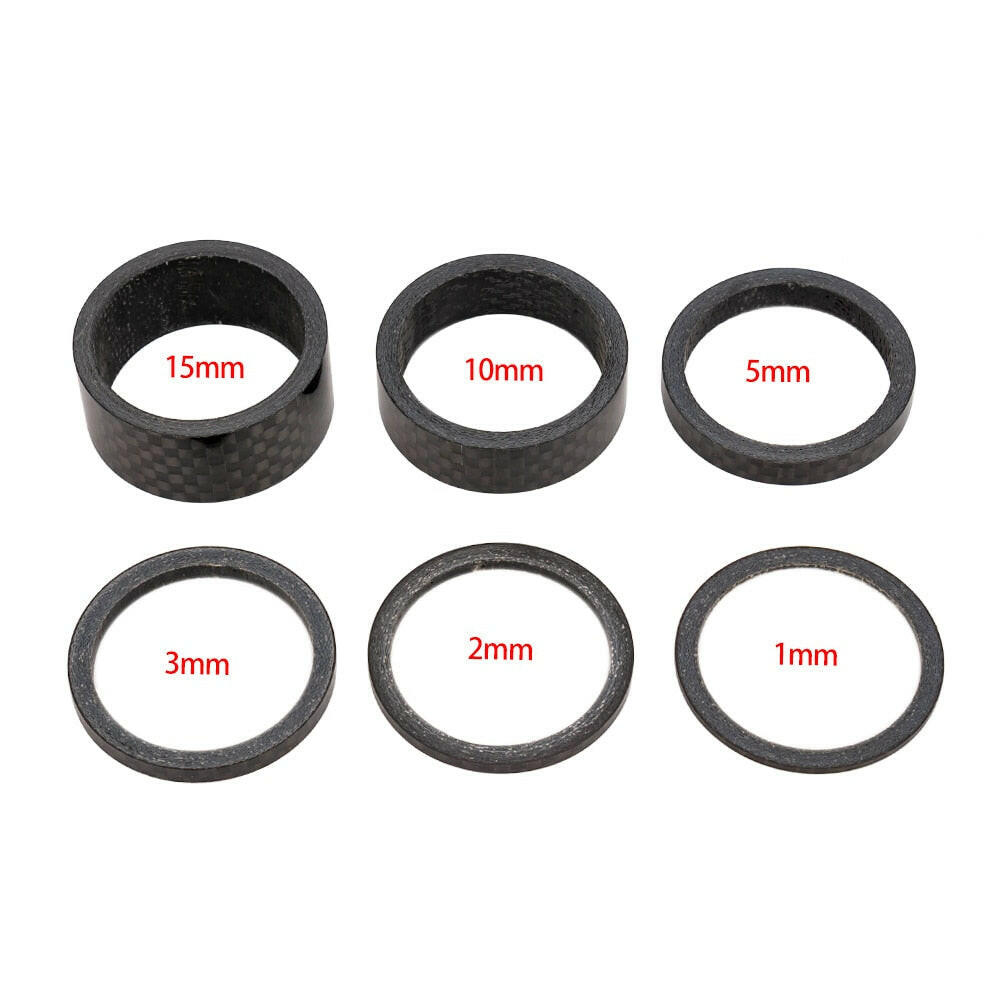 ZTTO Bicycle Headset Washer Stem Spacer 5 10 15mm Aluminum Alloy Carbon Ring Fit for 28.6mm Fork Steerer