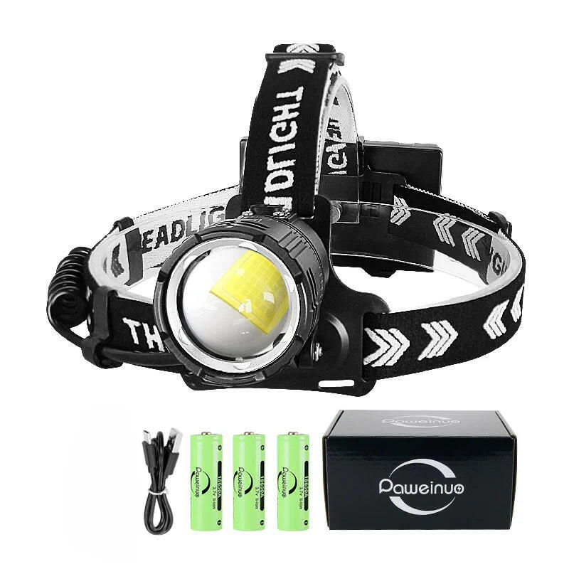 XHP360 Head Lantern USB Ultra Rechargeable Powerful LED Headlamp Super Bright Head Flashlight Outdoor Camping Fishing Head Lamp-WAYBIKER