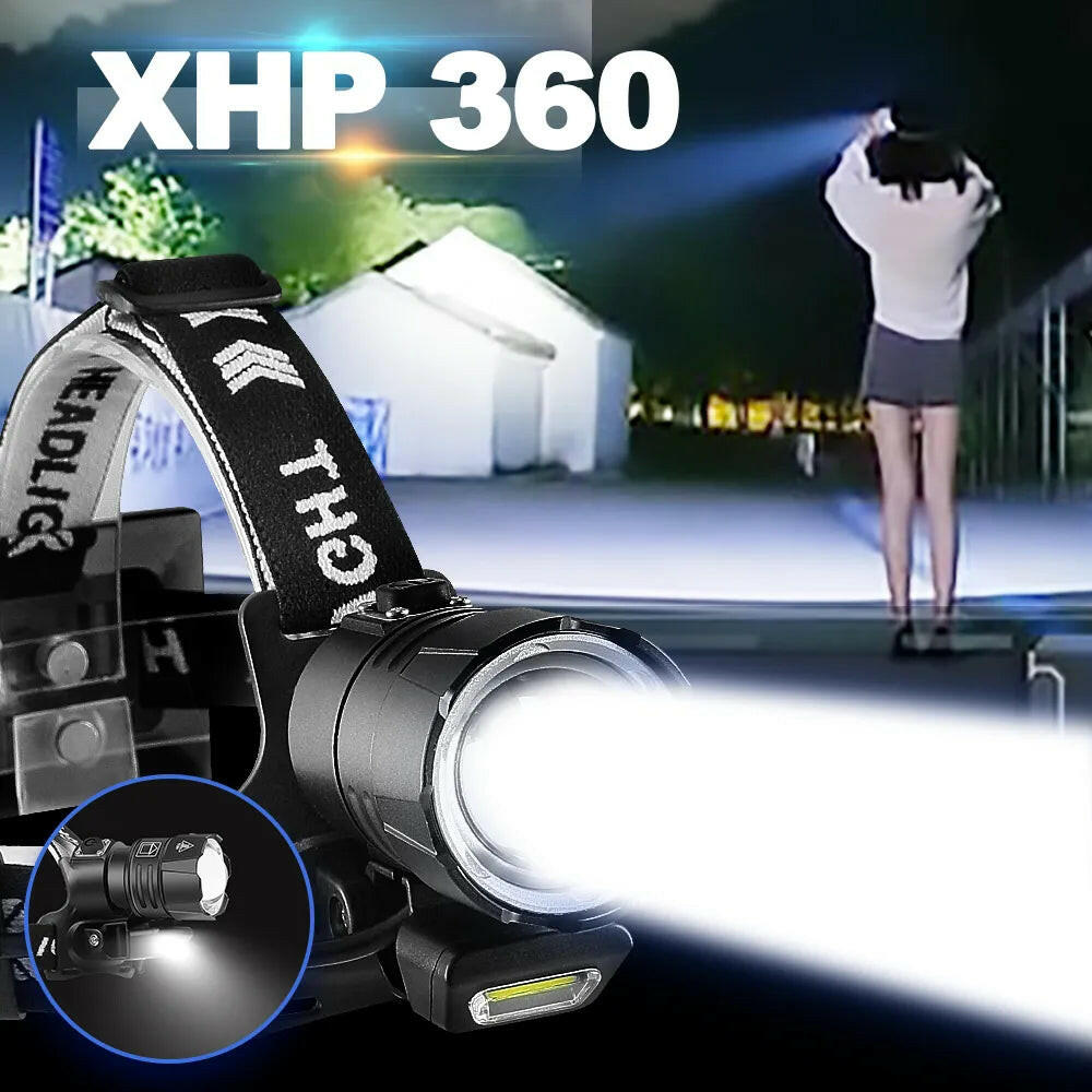 XHP360 Ultra Powerful Headlights 18650 High Power Led Head Flashlight ...