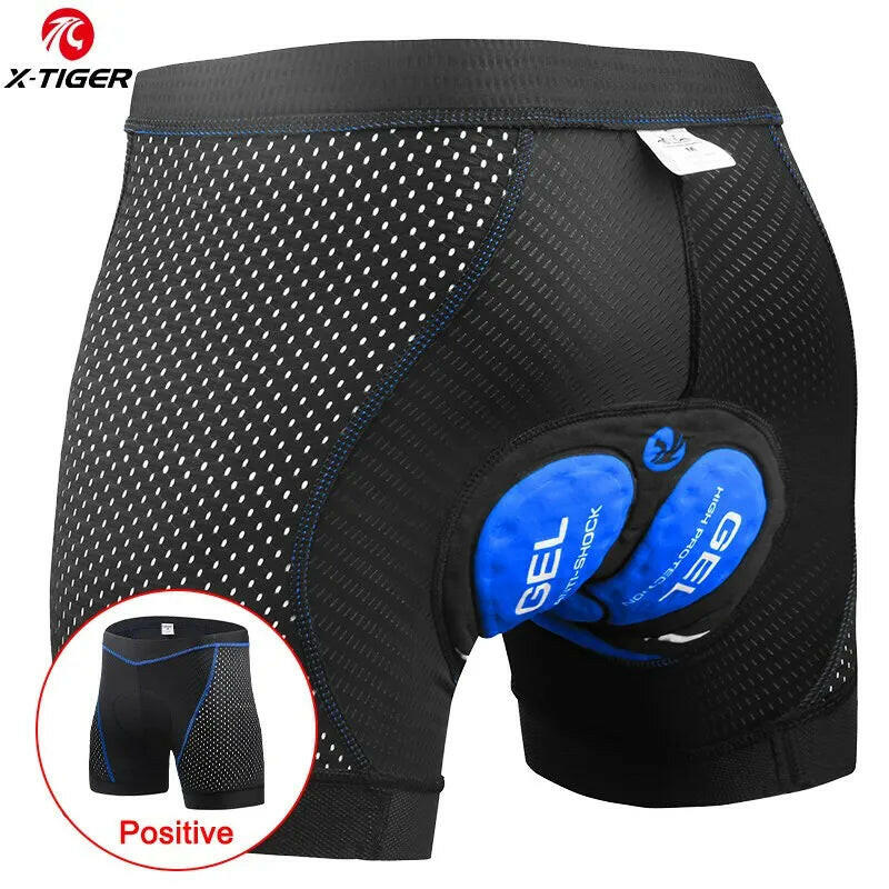 WOSAWE Men's Cycling Underwear - Gel Padded 5D Shorts, Quick-Dry Compression