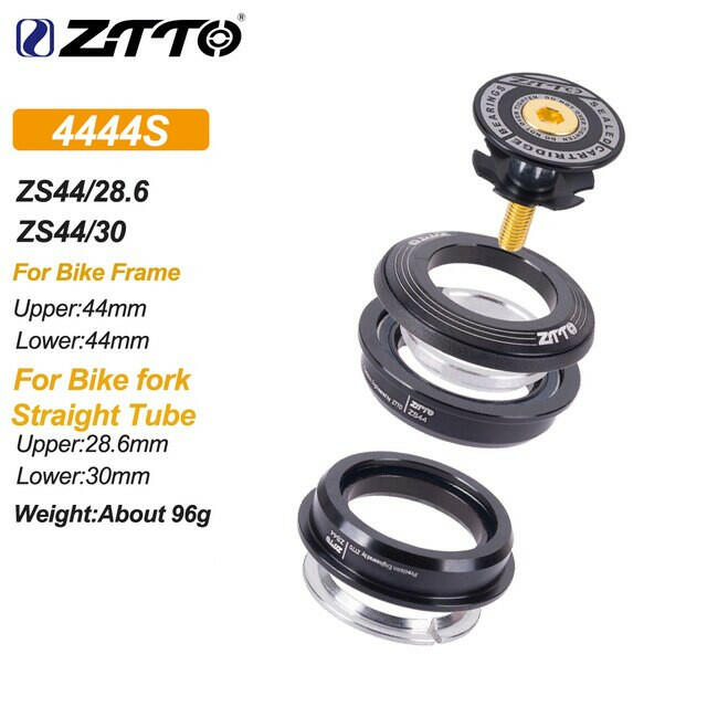 ZTTO MTB Road Bicycle CNC Headset 1 1/8"-1 1/2" Sealed Bearing 1.5Tapered 28.6 Straight Tube Bike Fork Internal Steering Bearing-WAYBIKER