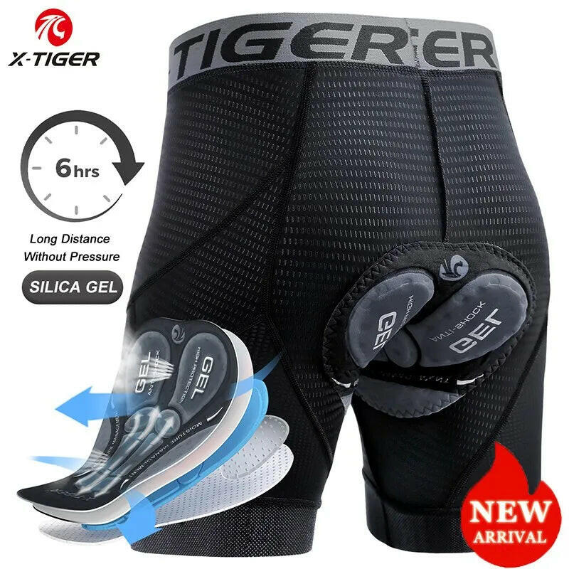 X-TIGER Cycling Shorts Breathable Mesh Cycling Underwear Gel Pad Shockproof MTB Bike Shorts Dropshipping Bicycle Underwear-WAYBIKER