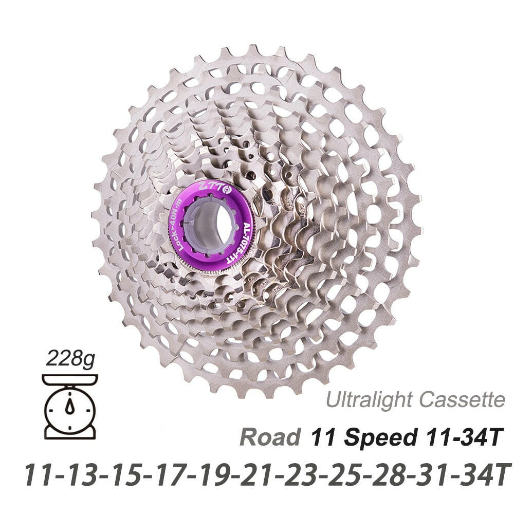 ZTTO Ultralight Road Bike Cassette 11 Speed SLR2 Cassette 11S 11-28T 11-36T Freewheel 11-32/34T 11V K7 CNC Gravel Bike HG System-WAYBIKER