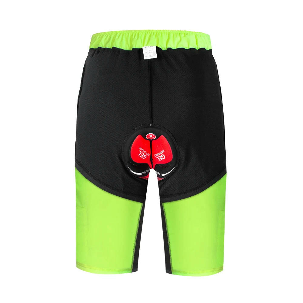 WOSAWE Men's Cycling Padded Shorts With Non-Remove Cycling Underwear Bike Downhill MTB Shorts Loose Fit Sports Bicycle Short-WAYBIKER