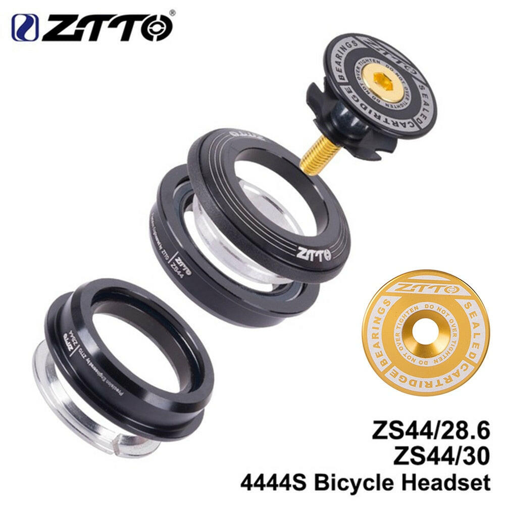 ZTTO 4444S MTB Bicycle Headset 44mm CNC 1 1/8" 28.6 Straight Tube fork Internal 44 SEMI-INTEGRATED Mountain Road Bike Headset-WAYBIKER