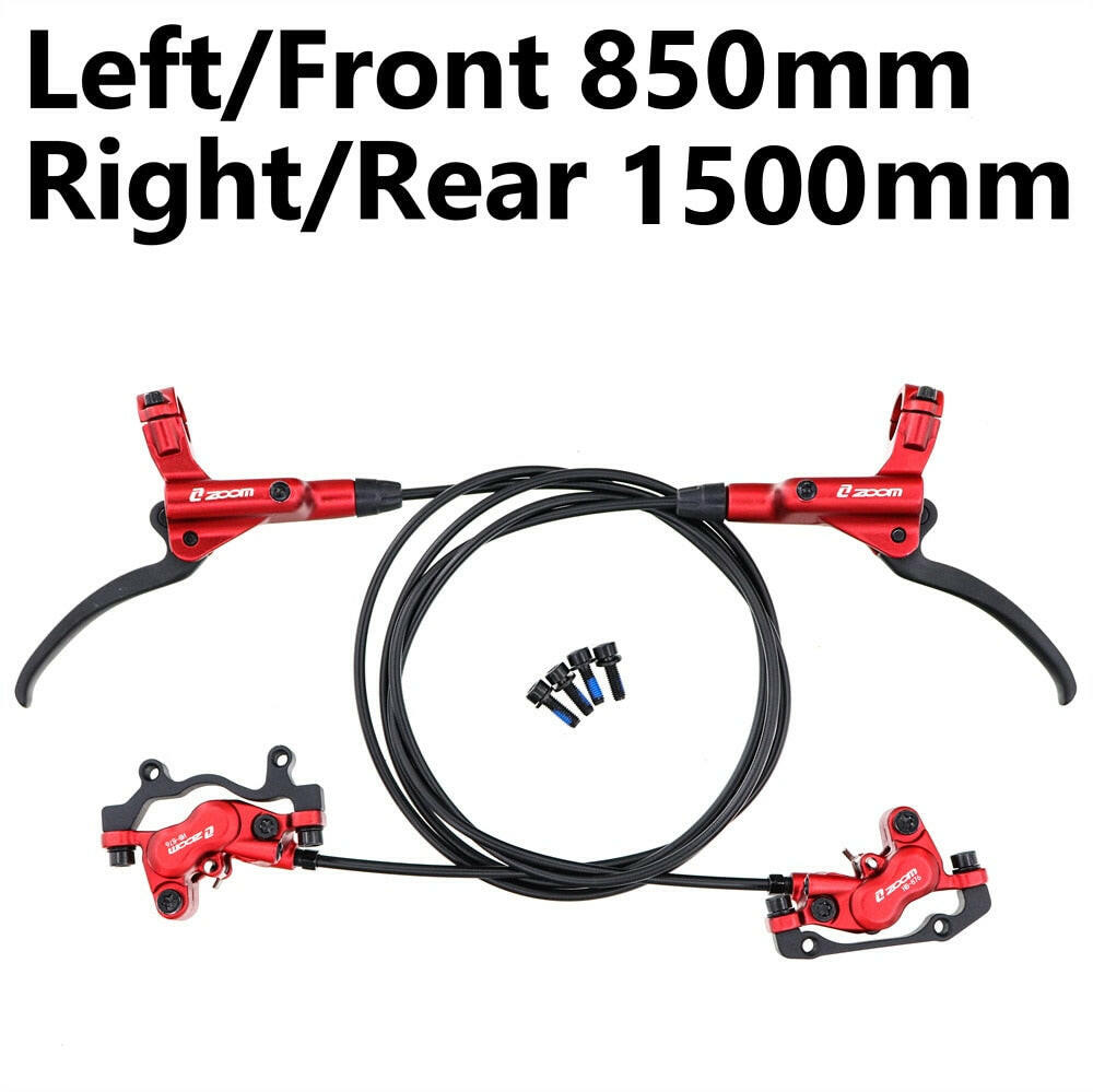 ZOOM HB876 MTB 4-Pistons Hydraulic Disc Brake internal Routing Brakes Internal Cable 950/1850mm for XC AM DH bike-WAYBIKER