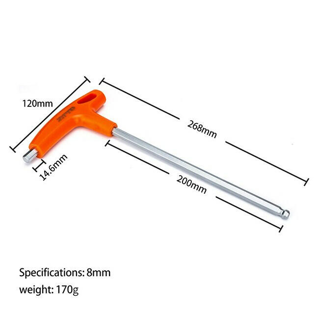 ZTTO Hex key Allen Wrench Hand Tool 2/2.5/3/4/5/6/8/10mm Universal Quick Snap Adapter 2 in1 Ball/Flat Head Chrome Vanadium Steel-WAYBIKER