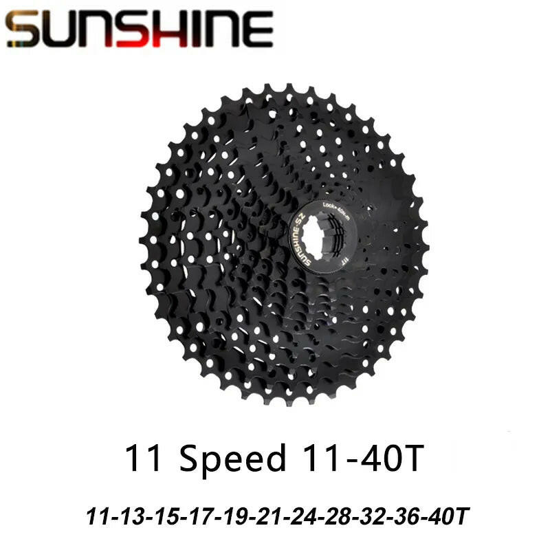 SUNSHINE Black Cassette 8S 9S 10S 11S 12S MTB Bike Road Bicycle Freewheel 11V 12V 42/46/50T 52T for M5100 M6100 SRAM HG Hub-WAYBIKER