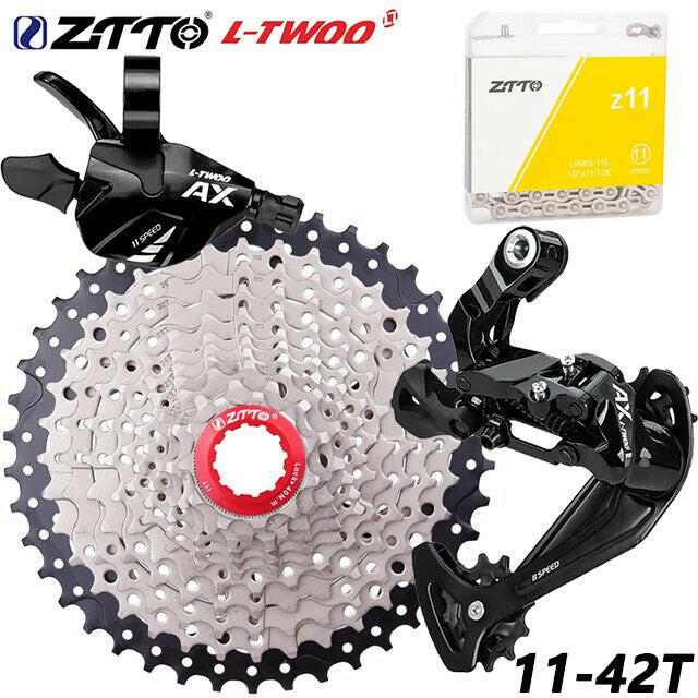 ZTTO MTB Bike 11 Speed Group set 1X11 Shift Lever Rear Derailleur 11V Chain Current 11V50T 52T Cassette MTB Sprocket K7 Flywheel-WAYBIKER