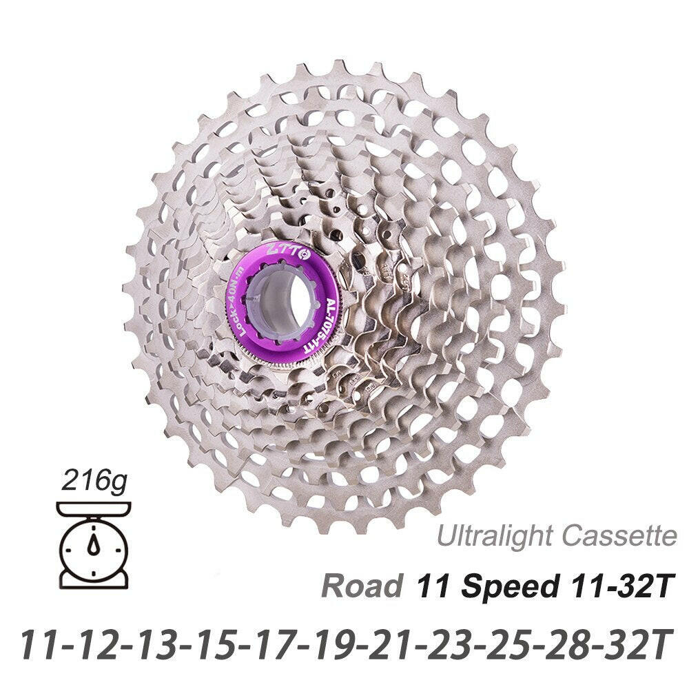 ZTTO Ultralight Road Bike Cassette 11 Speed SLR2 Cassette 11S 11-28T 11-36T Freewheel 11-32/34T 11V K7 CNC Gravel Bike HG System-WAYBIKER