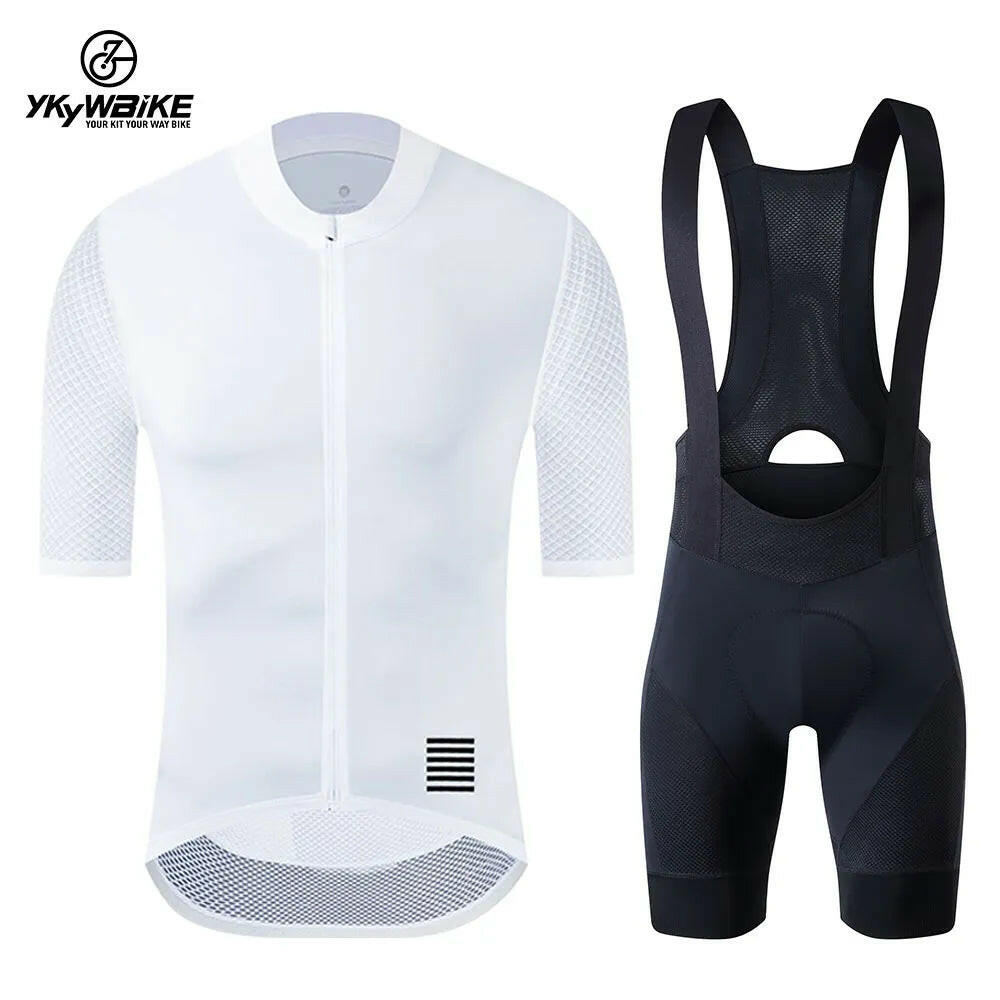 YKYWBIKE 2022 Cycling Jersey Set classic MTB Cycling Bib Shorts Kit Reflective Custom Bike Clothes Bicycle Clothing Maillot