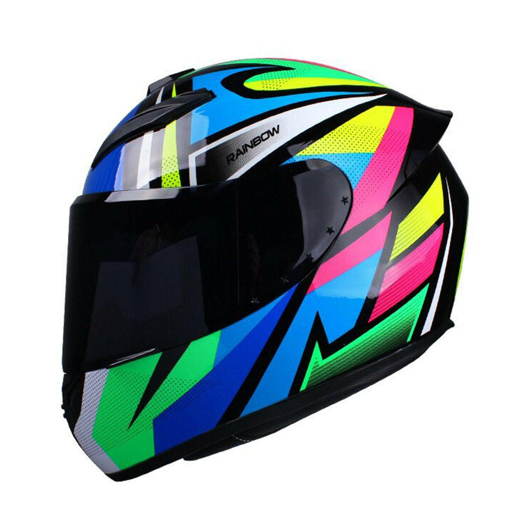 Motorcycle Helmet Full Face Rapid Street Helmet UniAdult Cool Rider Equipment Four Seasons New Street Touring Motorcycle Helmet Style D Size M