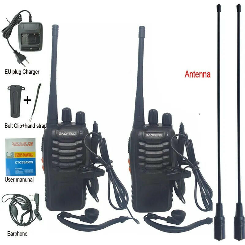 2Pcs/Lot Baofeng BF-888S Walkie Talkie Two-way Radio Set BF 888s UHF 400-470MHz 16CH Walkie-talkie Radios Transceiver-WAYBIKER