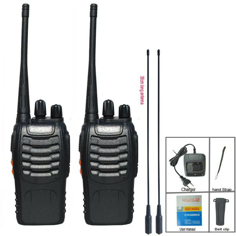 2Pcs/Lot Baofeng BF-888S Walkie Talkie Two-way Radio Set BF 888s UHF 400-470MHz 16CH Walkie-talkie Radios Transceiver-WAYBIKER