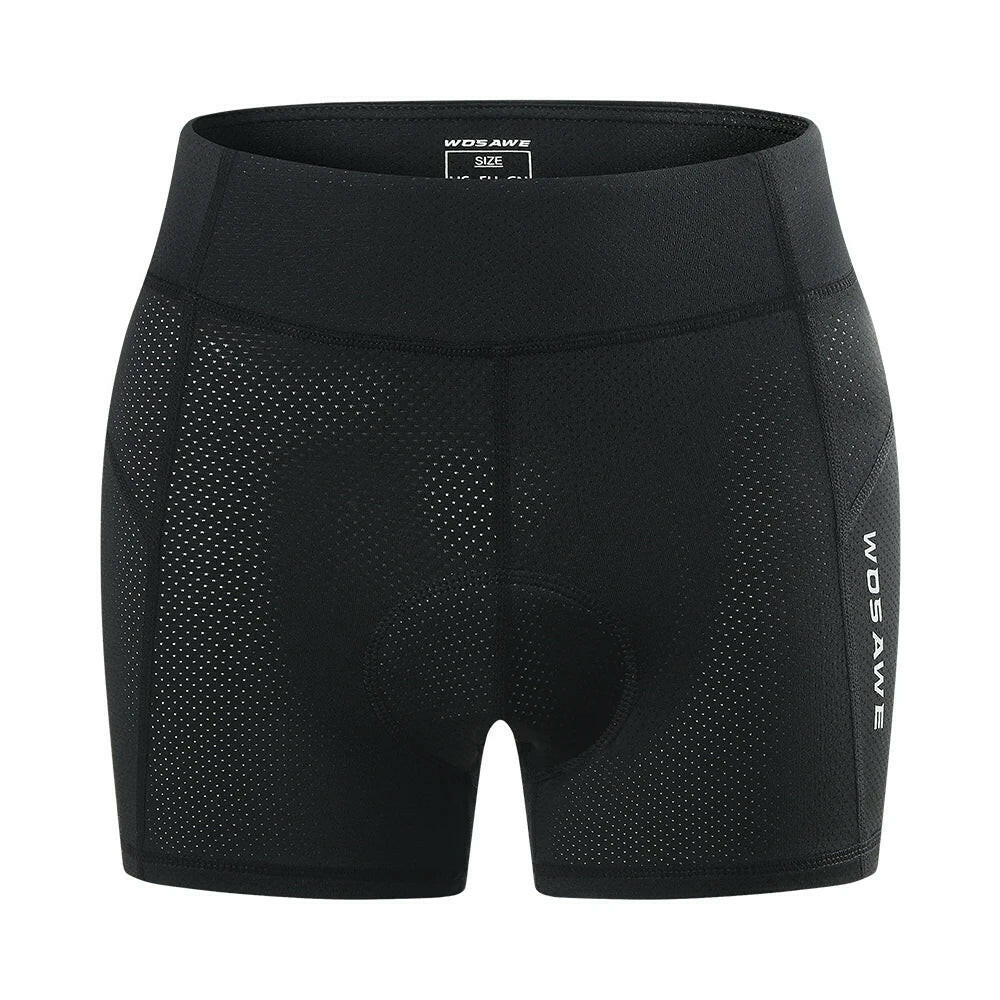 WOSAWE Padded Cycling Shorts Women Breathable Mesh Cycling Underwear Shockproof Riding Bicycle Underpant MTB Road Bike Shorts-WAYBIKER