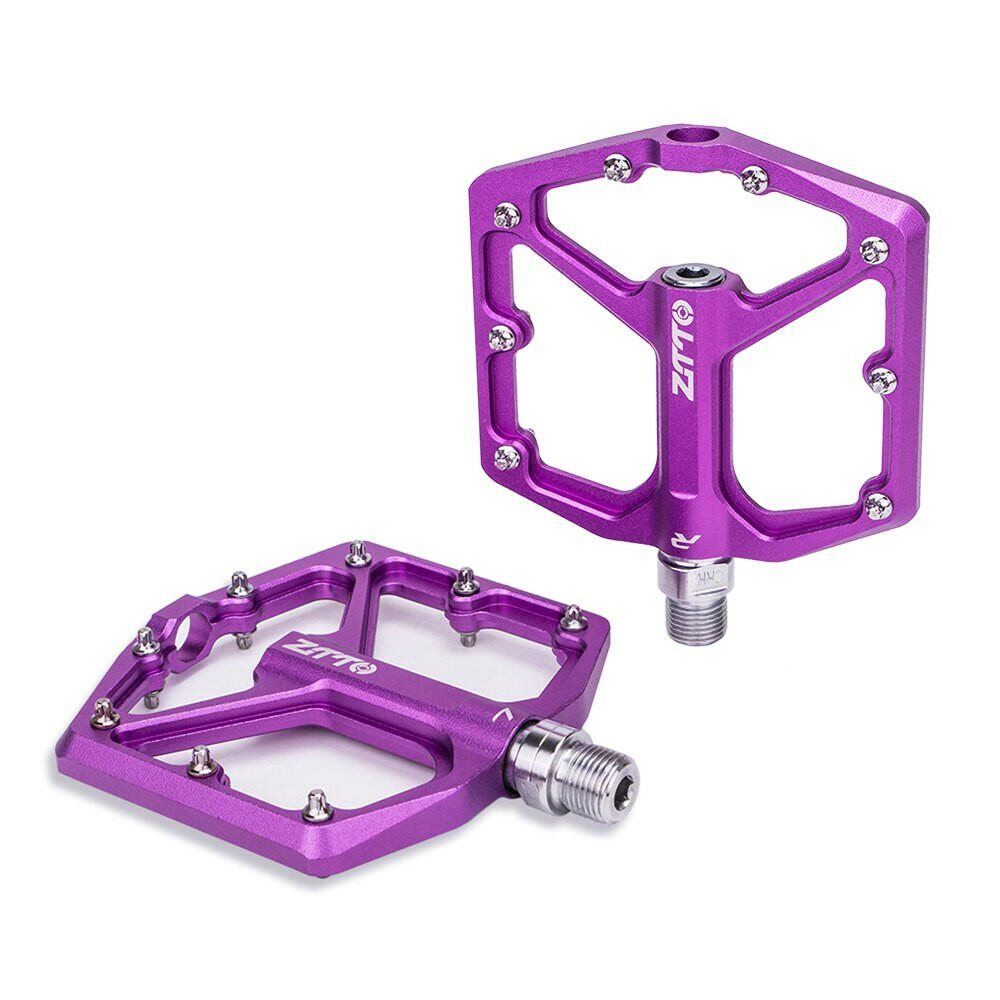 ZTTO MTB CNC Aluminum Alloy Ultralight Flat Pedal AM Enduro Bike Smooth Bearings 9/16 Thread Large Area For Gravel JT07-WAYBIKER
