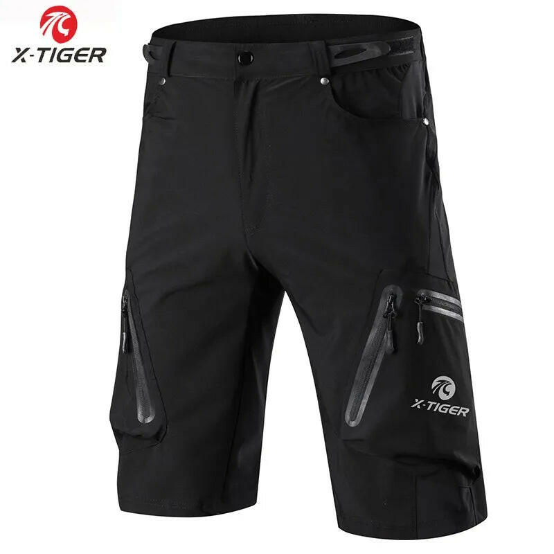 X-TIGER Mountain Bike Shorts Multi-Pockects Breathable Loose Riding Road MTB Shorts Outdoor Sports Waterproof Cycling Pants