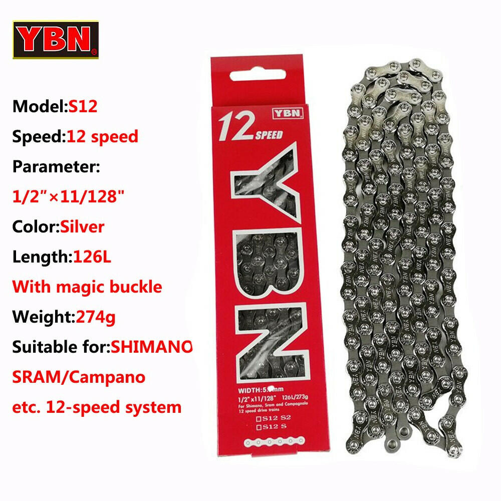 YBN Bike Chain Road Mountain Bicycle 10/11/12 Speed Chains MTB 10v 11v 12v For SHIMANO SRAM Parts With Links Lock-WAYBIKER