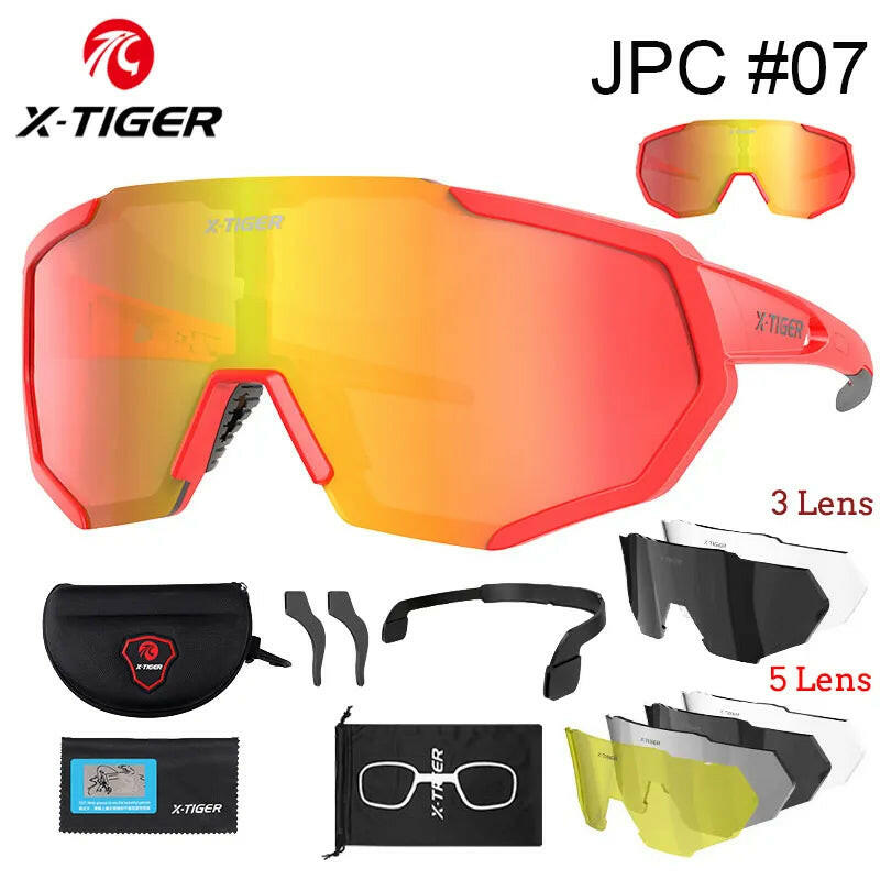 X-TIGER Polarized Lens Cycling Glasses Road Bike Cycling Eyewear Photochromic Sunglasses Sports MTB Mountain Bicycle Goggles-WAYBIKER