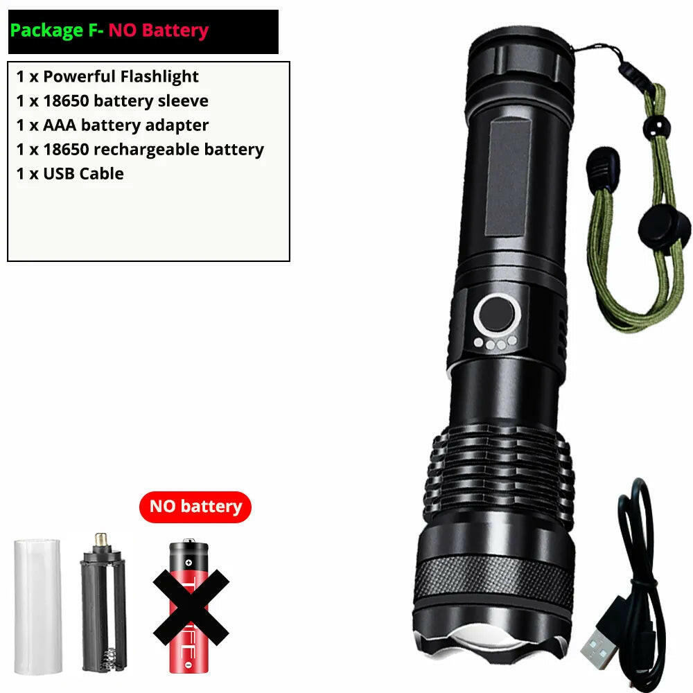 xhp50 most powerful LED Flashlight usb Rechargeable Zoom led torch Best Camping, Outdoor & Emergency use-WAYBIKER