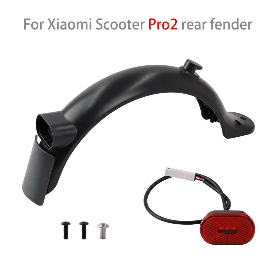 Upgraded Electric Scooter Rear Mudguard Fender Brake Taillight Replacement Accessories Parts for Xiaomi M365 Pro 2 1S sets-WAYBIKER
