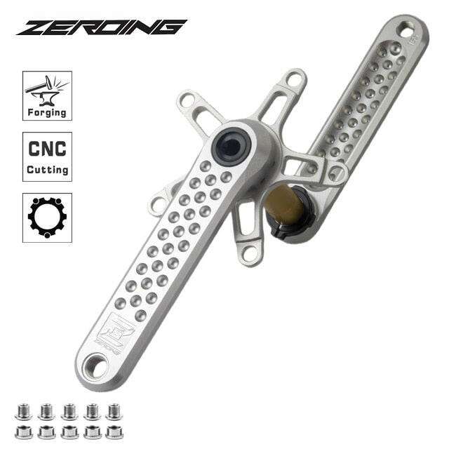 ZEROING 130BCD Road Bike Crankset GXP Bicycle Hollowtech BCD130 Spiders Adapter CNC Crank Folding Bicycle Crank 5 Claw Chainring-WAYBIKER