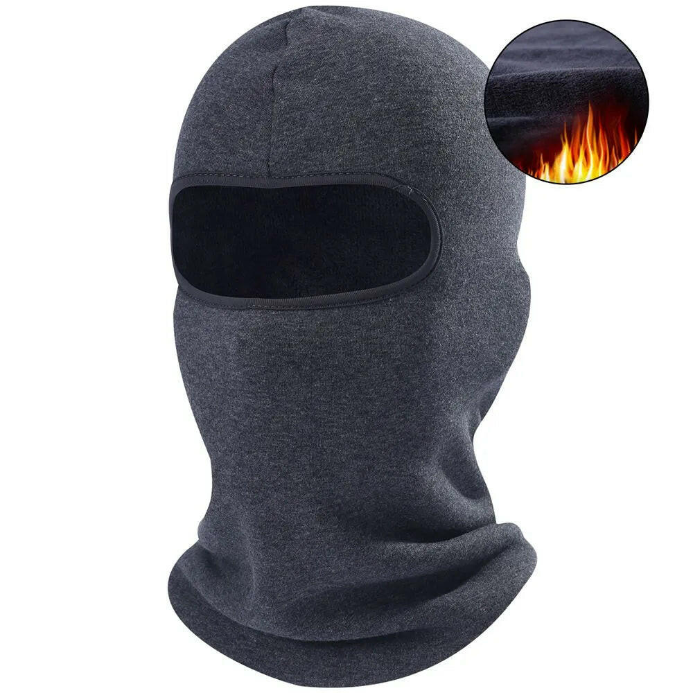 Winter Outdoor Fleece Full Face Mask Cycling Balaclava Scarf Sports Ski Hiking Snowboard Outdoor Neck Cover Warm Hood Hat Men