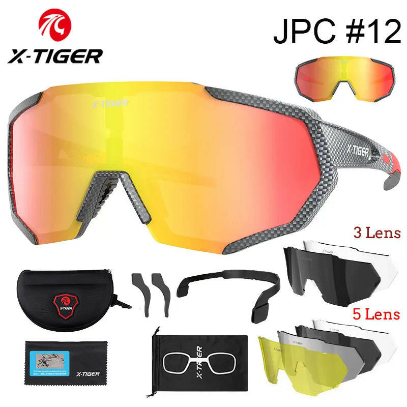 X-TIGER Polarized Lens Cycling Glasses Road Bike Cycling Eyewear Photochromic Sunglasses Sports MTB Mountain Bicycle Goggles-WAYBIKER