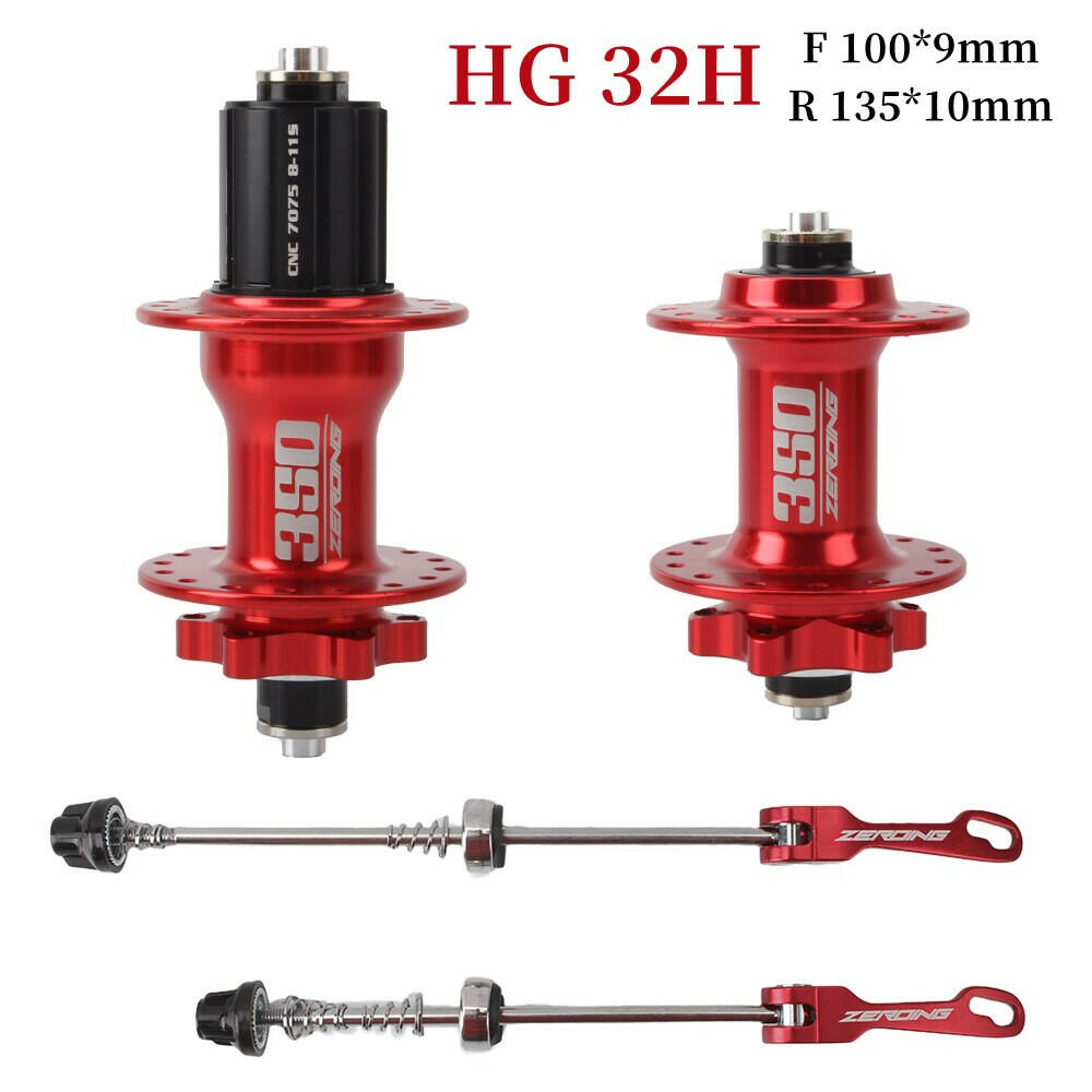 ZEROING Bike Hubs 350 4 Bearing Disc Card Brake MTB Mountain Bike Hub Bearing Front/Rear Bicycle Hubs 28 32 Holes 8/9/10/11Speed-WAYBIKER
