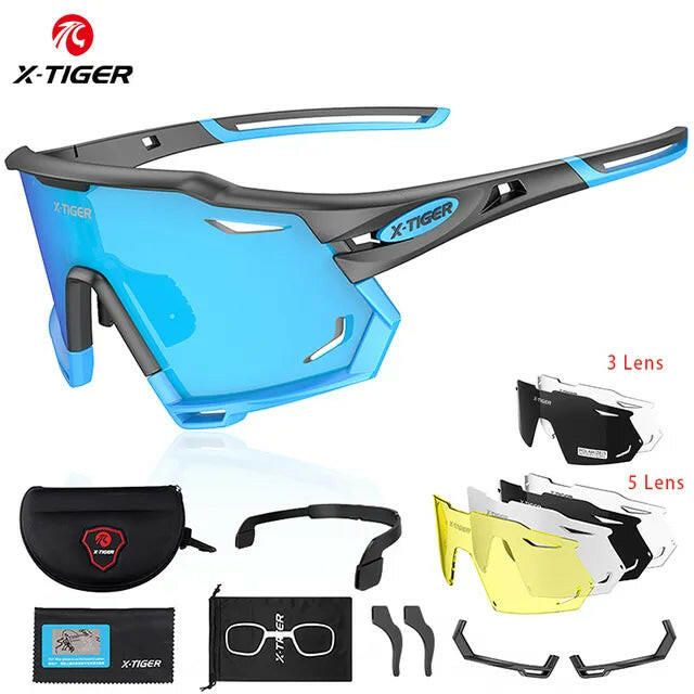 X-TIGER Cycling Sunglasses UV400 Protect Cycling Glasses Sports Polarized Men Bicycle Sunglasses MTB Racing Bike Glasses Eyewear-WAYBIKER
