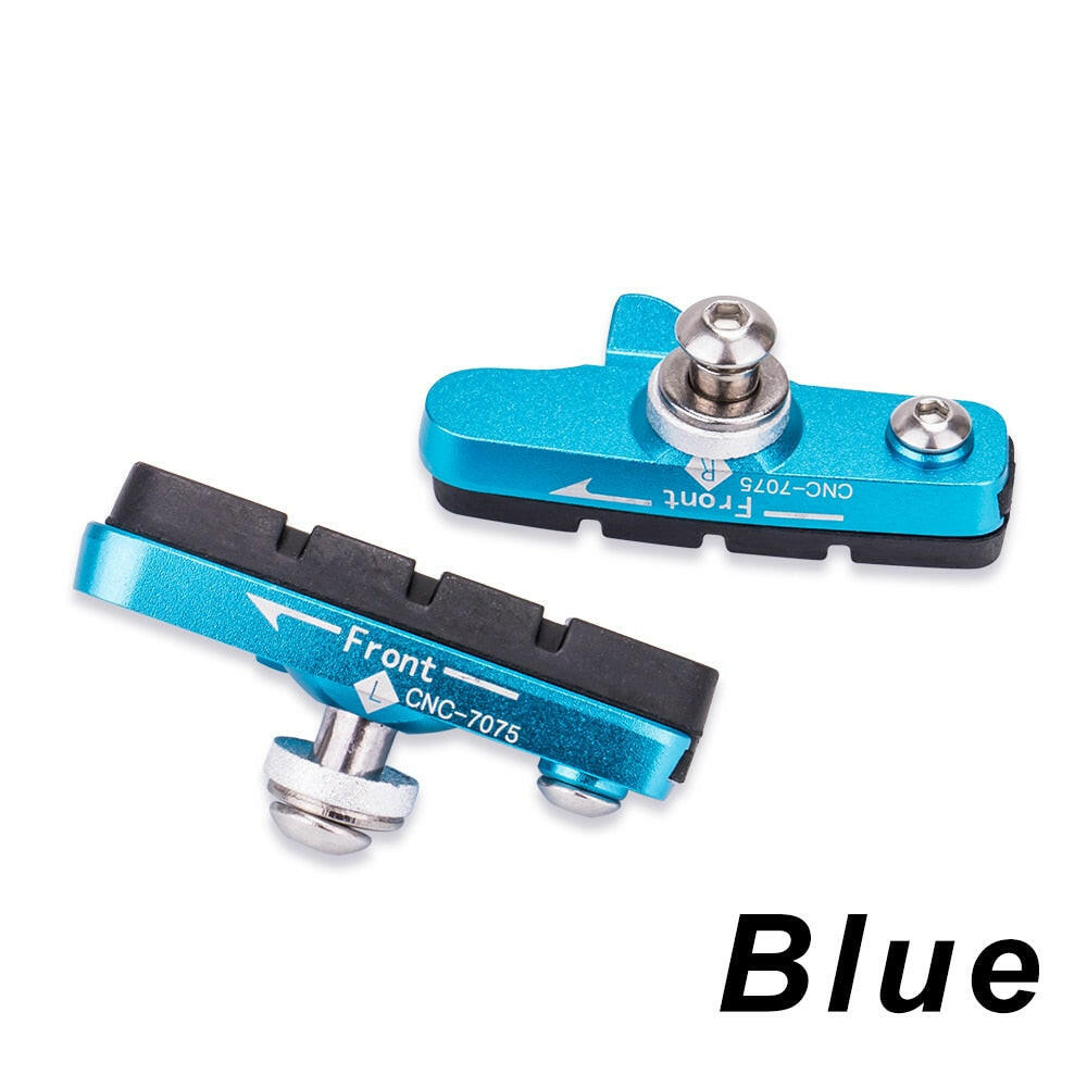 ZTTO Road Bike Brake Pads Rubber Brake Pads MTB Road Brake Block Braking Holder Shoes Cycle Brake Hoof Part V-Brake Holder Shoes-WAYBIKER