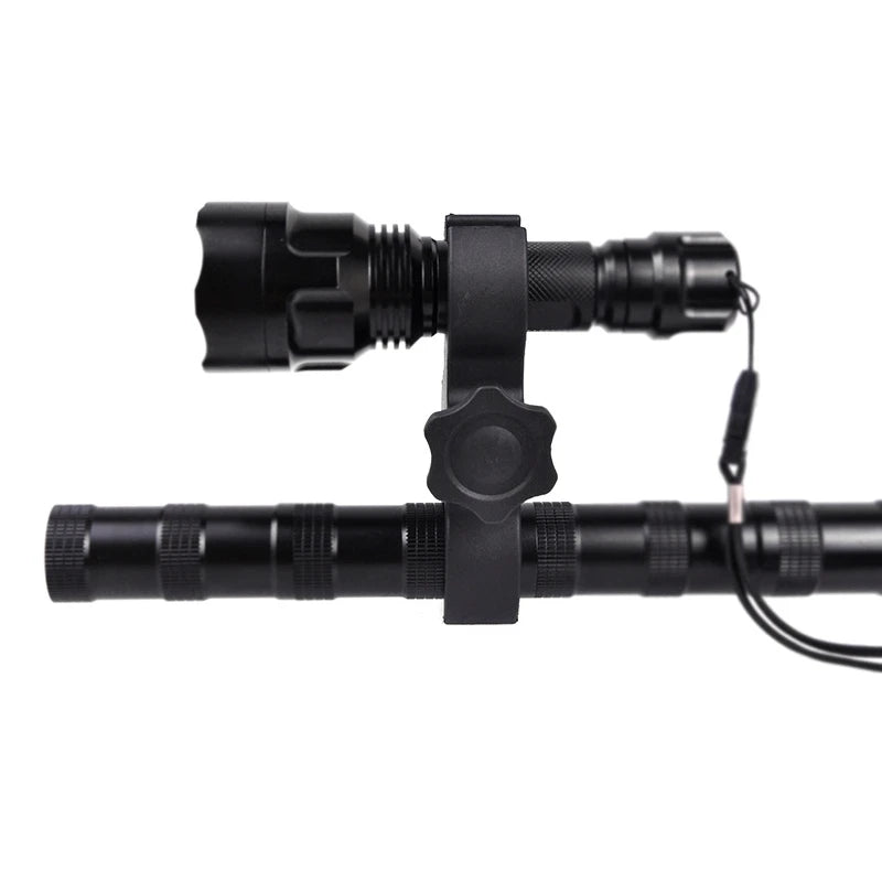 High Hardness Round Pipe Clamp Universal Flashlight Tube Tactical Mounts High Strength Torch Laser Support Hunting Light Clip-WAYBIKER