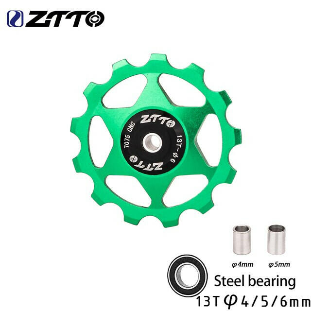 ZTTO MTB Bicycle Rear Derailleur Jockey Wheel 11T 13T Steel Bearing Pulley AL7075 CNC Road Bike Guide Roller Idler 4mm 5mm 6mm-WAYBIKER