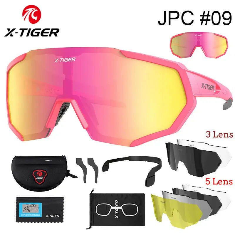 X-TIGER Polarized Lens Cycling Glasses Road Bike Cycling Eyewear Photochromic Sunglasses Sports MTB Mountain Bicycle Goggles-WAYBIKER