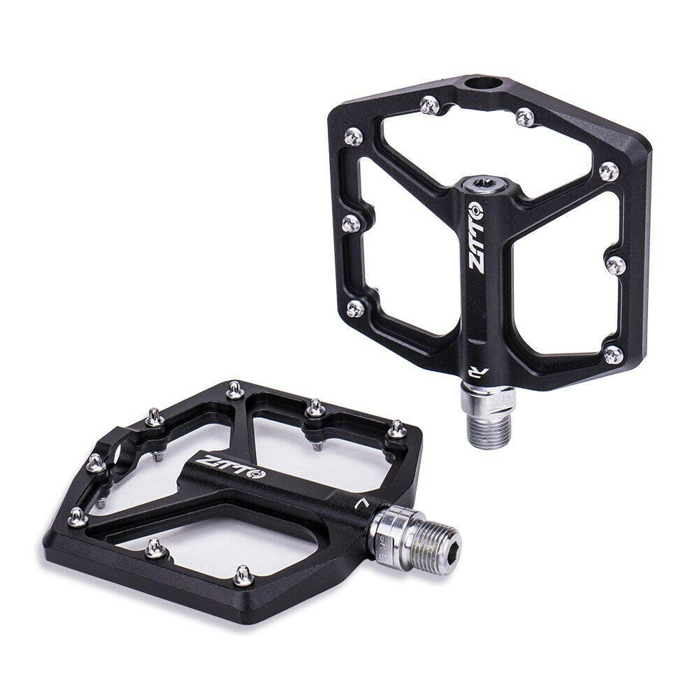 ZTTO MTB CNC Aluminum Alloy Ultralight Flat Pedal AM Enduro Bike Smooth Bearings 9/16 Thread Large Area For Gravel JT07-WAYBIKER