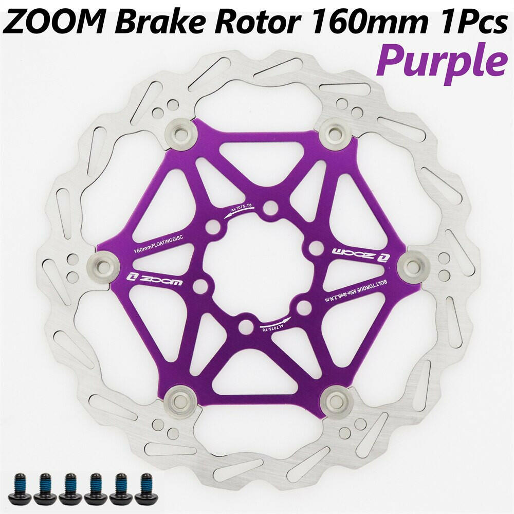 ZOOM Mountain bike 160 180 203mm disc brake rotor floating thickening anodized quick cooling ultra-light disc-WAYBIKER