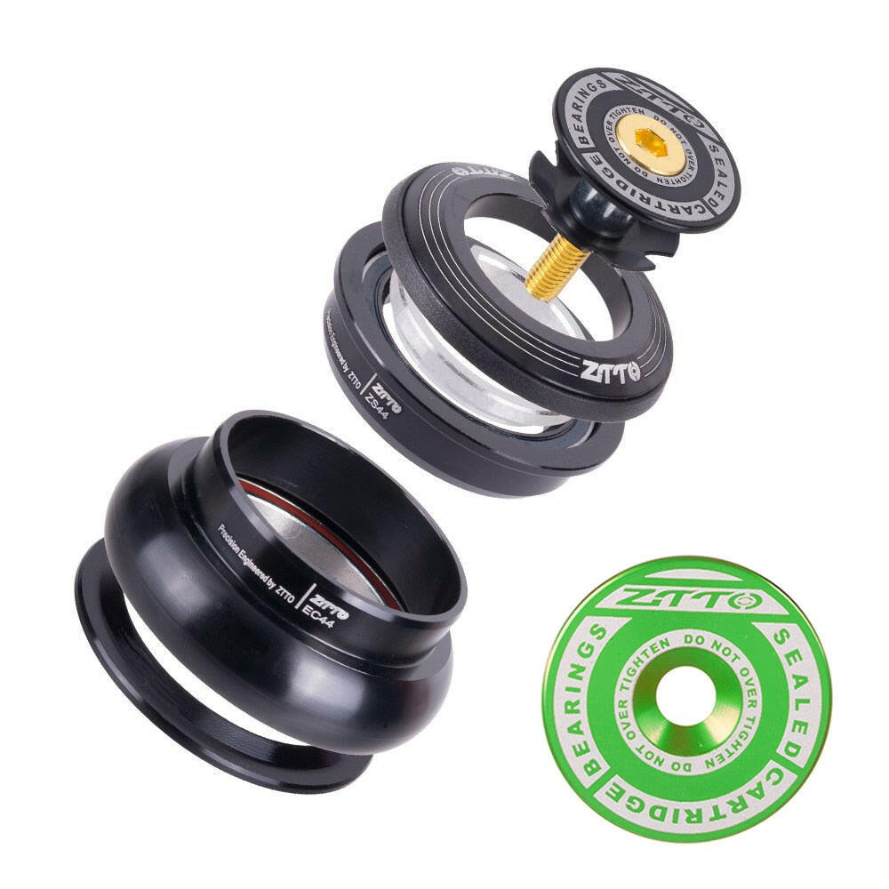ZTTO 4444T MTB Bike Road Bicycle Headset 44mm ZS44 CNC 1 1/8"-1 1/2" 1.5 Tapered Tube fork Internal Threadless EC44 Headset-WAYBIKER