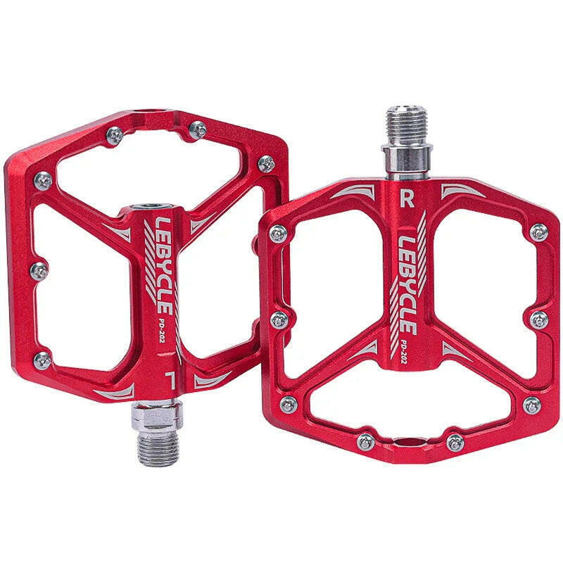 Lebycle MTB CNC Aluminum Alloy Bearings Pedal Bike 16 non-slip nails Flat widened bike Pedal-WAYBIKER