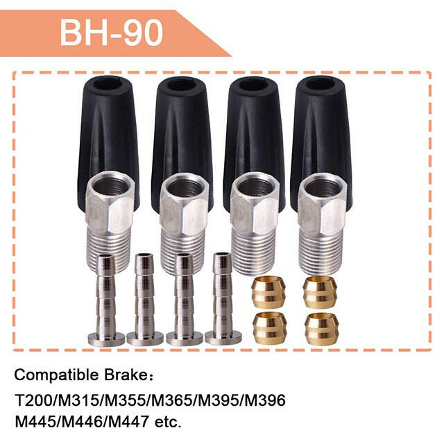 ZTTO 4 Set MTB Bicycle Hydraulic Disc Brake Oil Hose Connector Mountain Bike Cable Insert And Olive Locking Bolt Set BH59 BH90-WAYBIKER