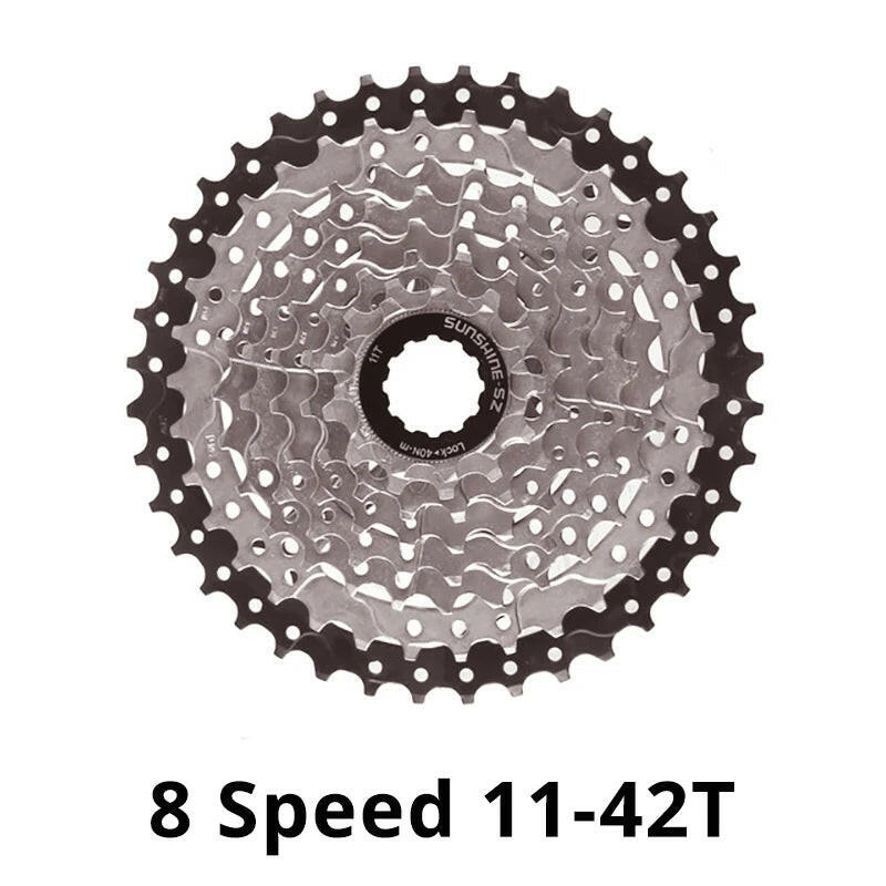 Sunshine 8 Speed Freewheel Cassette 11-25T/28T/32T/40T /42T Compatible HG Freehub for MTB Mountain Bicycle 8V Bike Parts-WAYBIKER