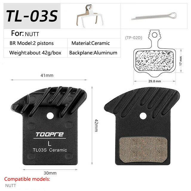 TOOPRE MTB Ceramic Ice Cooling Tech Brake Pads For M9000 M9020 M985 M8100 M785 M8000 G03A G04S J04C J03A J05 L04C K05S G055 NUTT-WAYBIKER