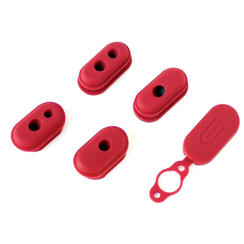 Charging Port Dust Plug Rubber Case For Xiaomi M365 Pro 1S Electric Scooter Brake line Hole Cover Replacement Parts Black Red-WAYBIKER