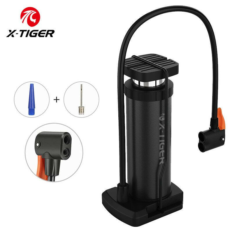 X-TIGER Mini Bike Pump Bicycle Tire Pump Portable Lightweight Bicycle Air Pump Fits Presta Schrader 100 PSI High Pressure Pump-WAYBIKER