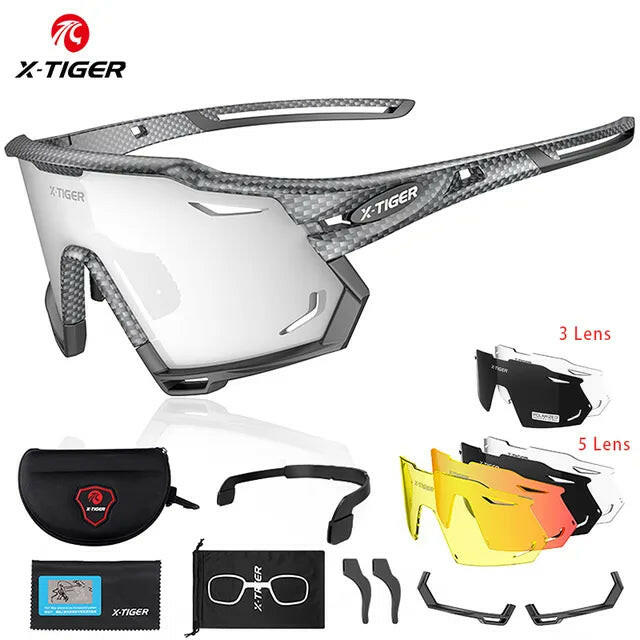 X-TIGER Cycling Sunglasses UV400 Protect Cycling Glasses Sports Polarized Men Bicycle Sunglasses MTB Racing Bike Glasses Eyewear-WAYBIKER
