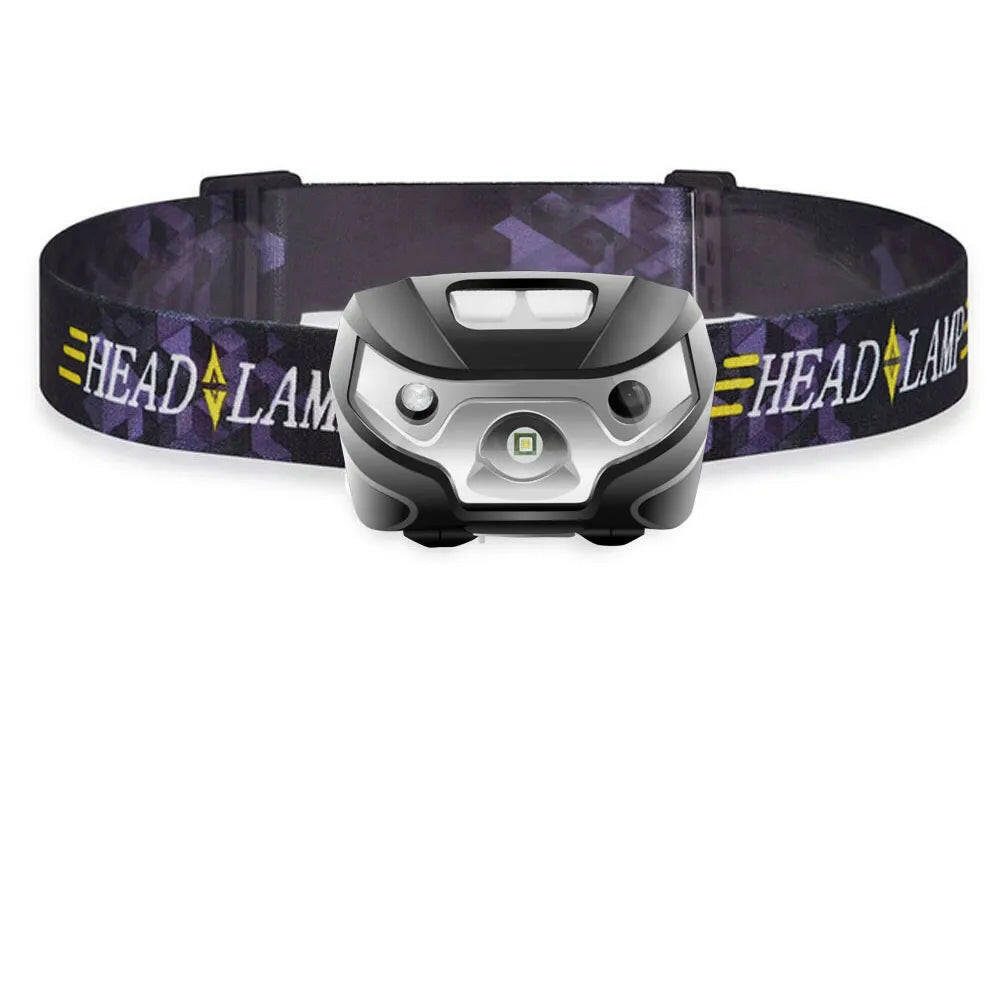 XPE Powerfull Headlamp Rechargeable LED Headlight Body Motion Sensor Flashlight Camping Torch Light With USB Flash Lamp Lantern-WAYBIKER