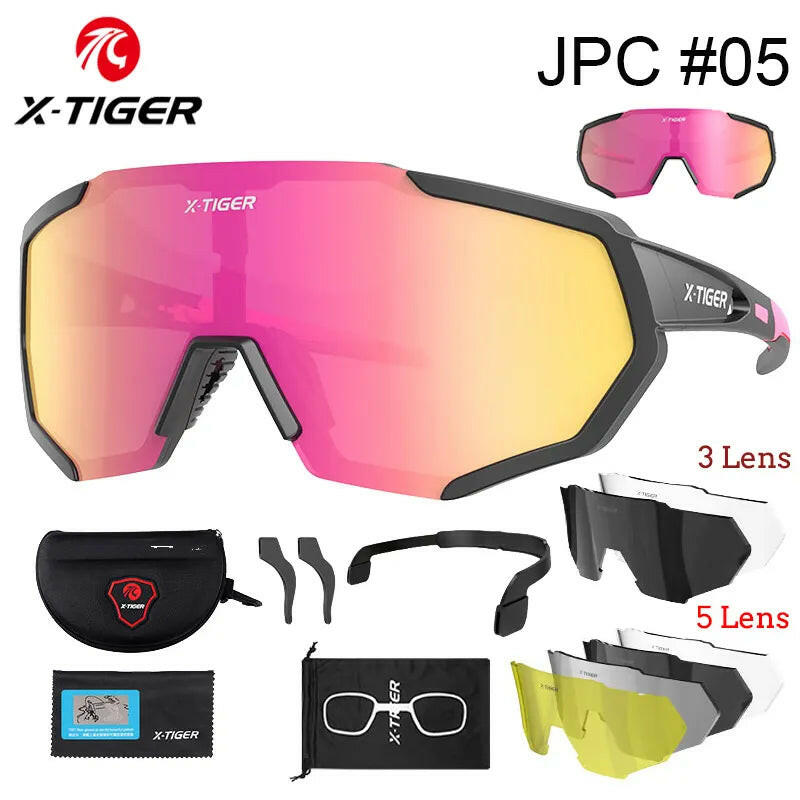 X-TIGER Polarized Lens Cycling Glasses Road Bike Cycling Eyewear Photochromic Sunglasses Sports MTB Mountain Bicycle Goggles-WAYBIKER