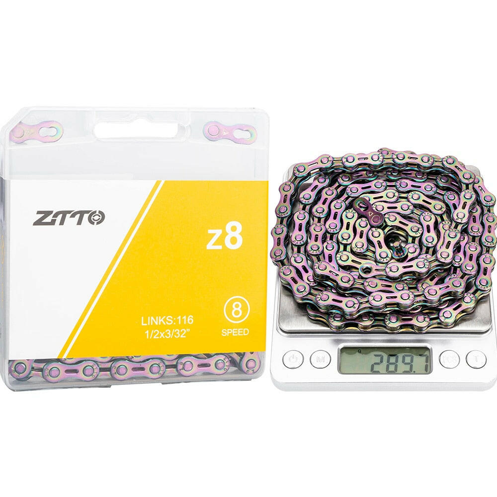 ZTTO ULT Bicycle 8 9 10 Speed Chain 116 Links MTB Road Bike Chains Power Lock High Quality 8S 9v 10v Current Cycling Accessories-WAYBIKER